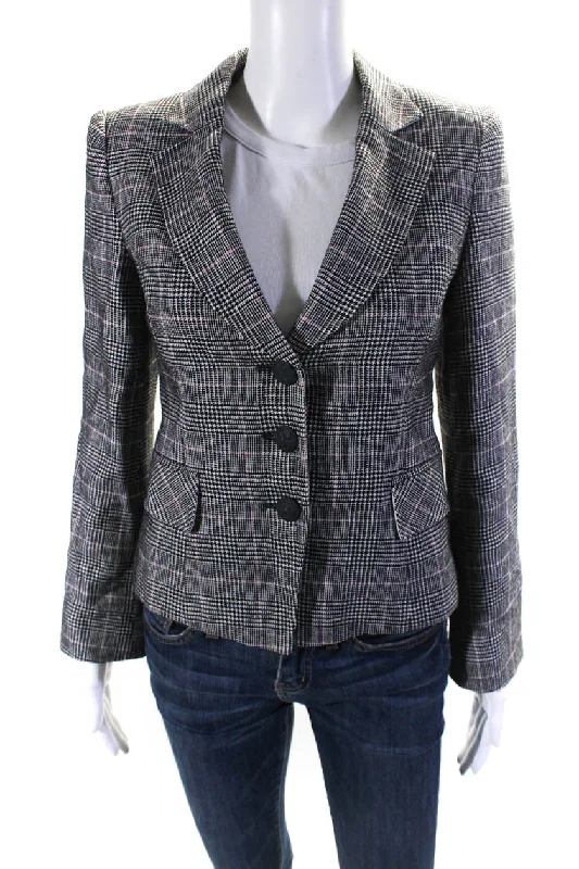 Flash Sale – Act Fast!Armani Collezioni Women's Collared Long Sleeves Lined Plaid Blazer Flash Sale – Act Fast!Armani Collezioni Women's Collared Long Sleeves Lined Plaid Blazer