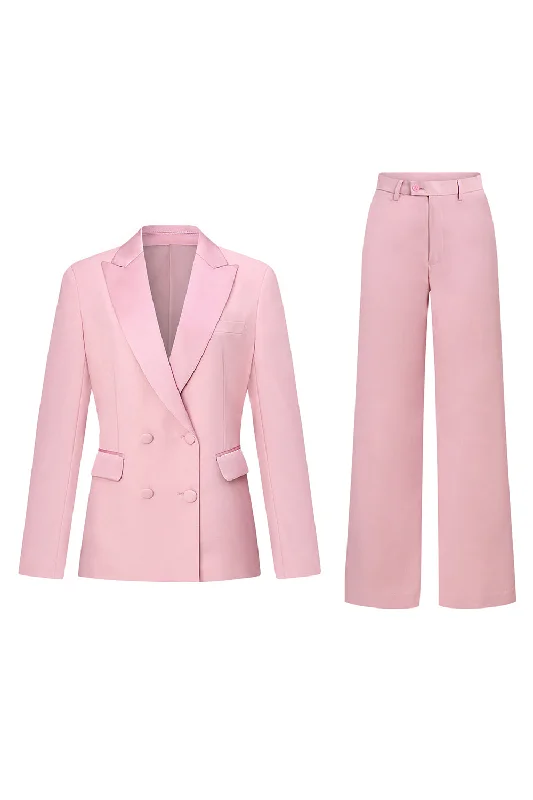 Buy More, Save More!Blush Double Breasted 2 Piece Women's Suit