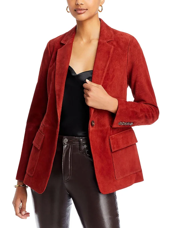 Incredible Savings Inside!Brenna Womens Suede Suit Separate One-Button Blazer