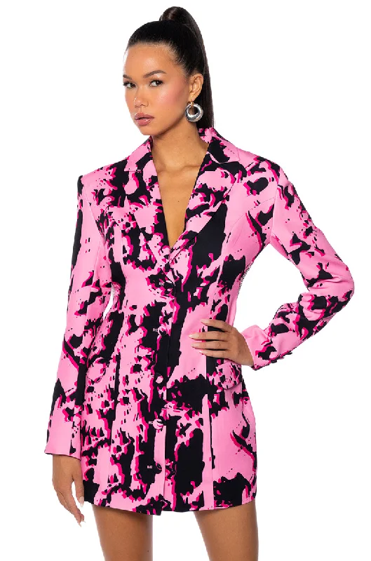 Incredible Savings Inside!BLURRED LINES OPEN BACK MINI BLAZER DRESS