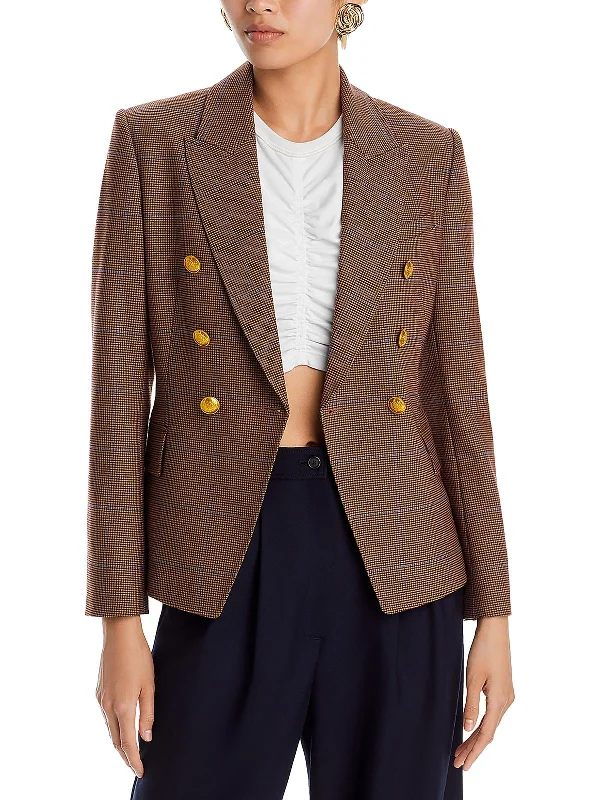 Amazing Prices You Can’t Resist!Chelsea Womens Houndstooth Suit Separate Double-Breasted Blazer