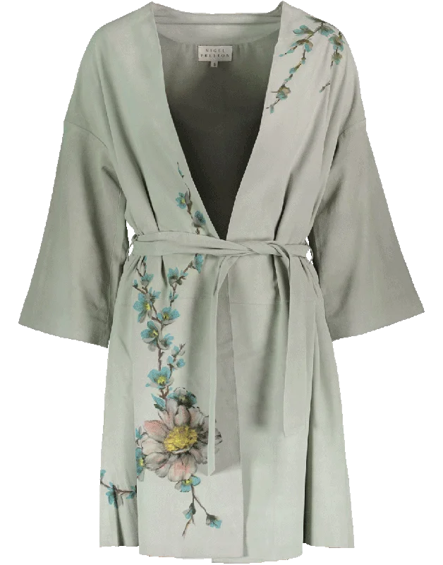 Amazing Prices You Can’t Resist!Collarless Kimono Coat