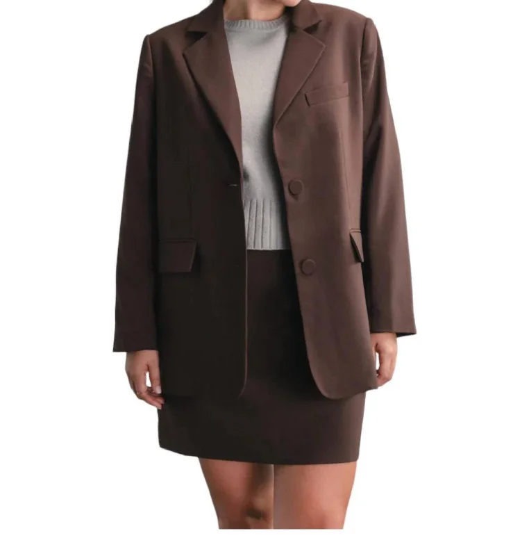 Get the Best for Less!East Coast Blazer In Chocolate