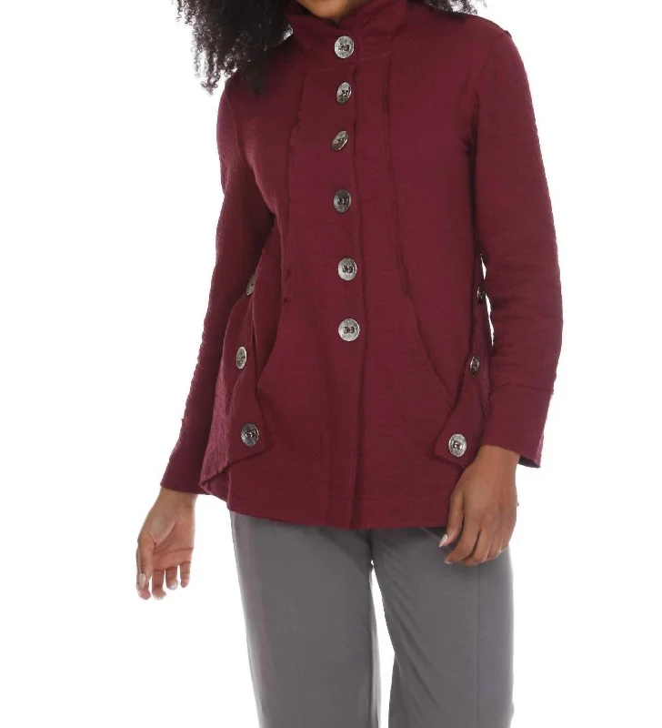 Shop Now and Save!Elegant Jacket In Merlot