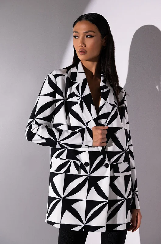Special Discounts Inside!ESCAPE PRINTED BLAZER DRESS