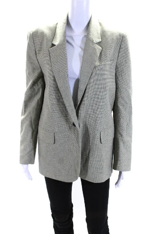 Save Money, Shop Happy!Etoile Isabel Marant Womens Houndstooth Check One Button Blazer Green Save Money, Shop Happy!Etoile Isabel Marant Womens Houndstooth Check One Button Blazer Green
