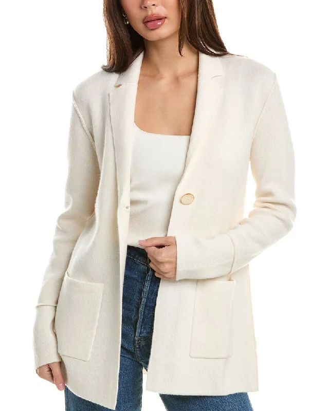 Get It Before It’s Gone!Forte Cashmere Notch Collar Cashmere Cardigan Blazer