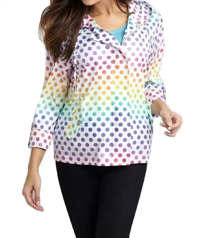 Unmissable Offers Await!Get Spotted Rain Jacket In White Multi