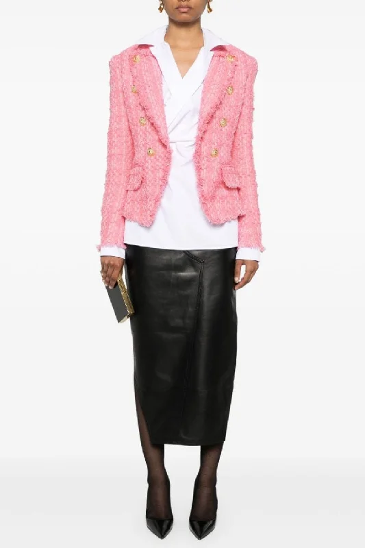 Buy More, Save More!Hazel Gold Buttoned Tweed Jacket