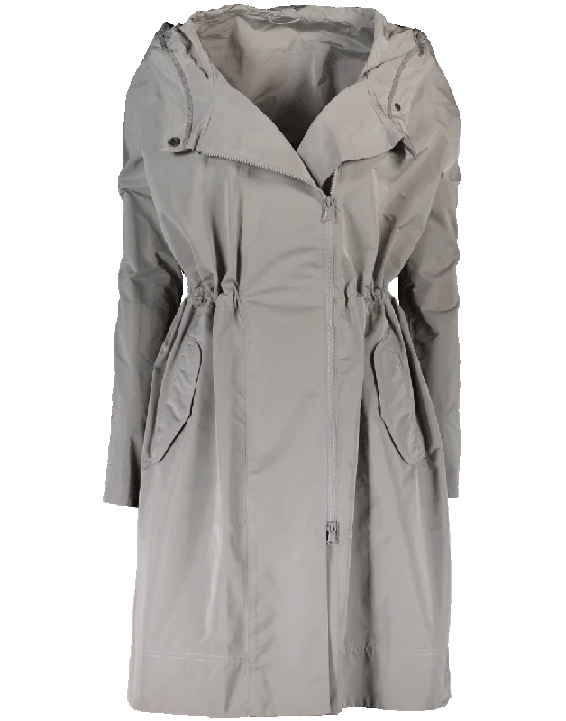 Enjoy Huge Discounts Now!Hooded Taffeta Coat