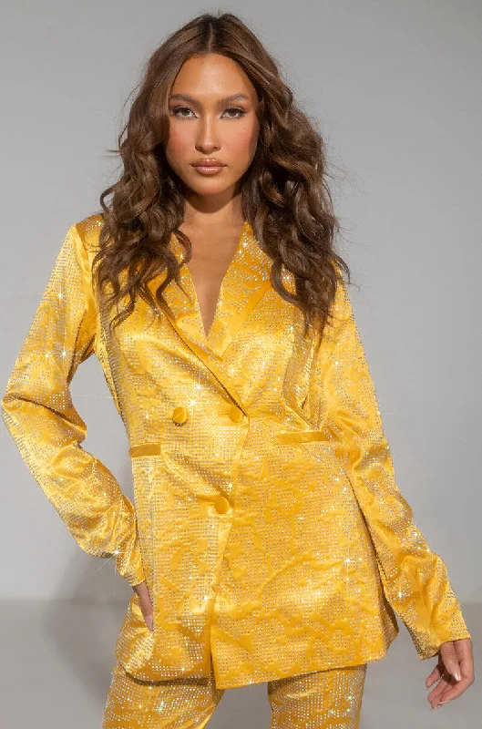 Don’t Wait – Deals Won’t Last!IN THE AURA OF LOVE EMBELLISHED SATIN BLAZER