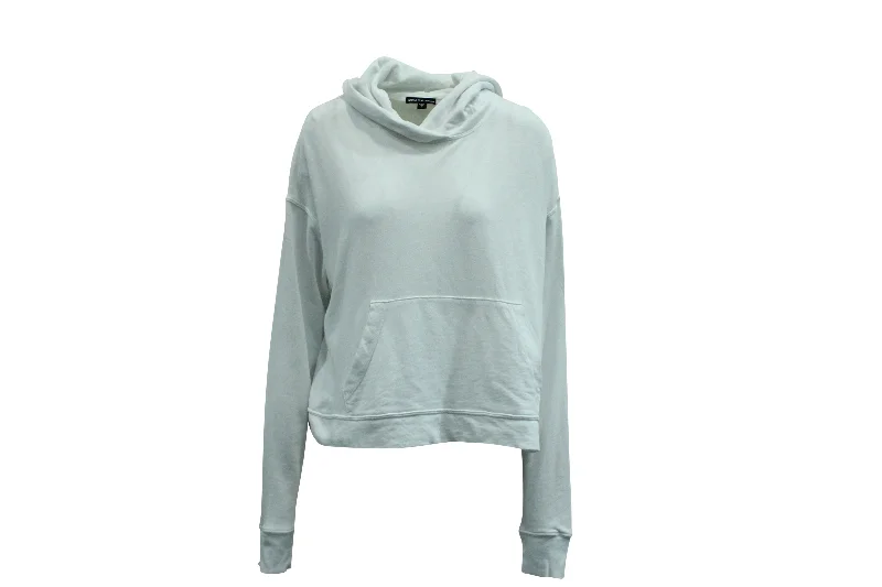 Hurry! While Supplies Last!James Perse Hooded Sweatshirt in White Cotton