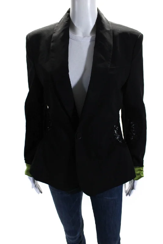 More Discounts, More Joy!Jean Paul Gaultier Femme Womens Crochet Cutout One Button Blazer Black More Discounts, More Joy!Jean Paul Gaultier Femme Womens Crochet Cutout One Button Blazer Black