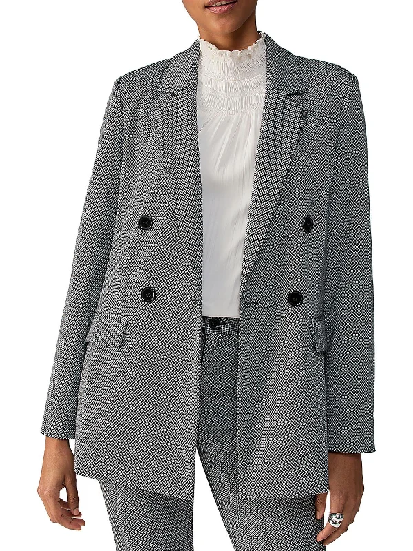 Shop More, Spend Less!Keaton Womens Printed Notch Collar Double-Breasted Blazer