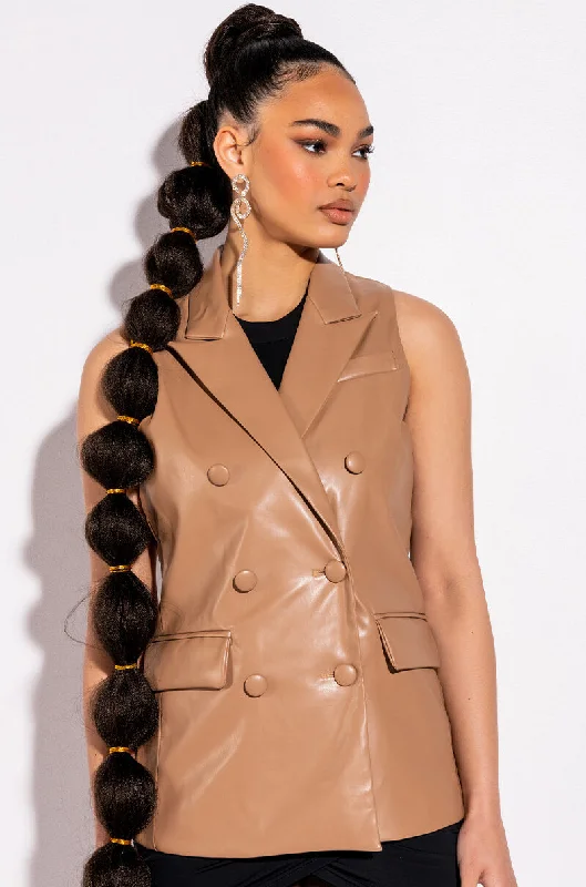 One Day Only – Huge Savings!LEXI PU BLAZER VEST