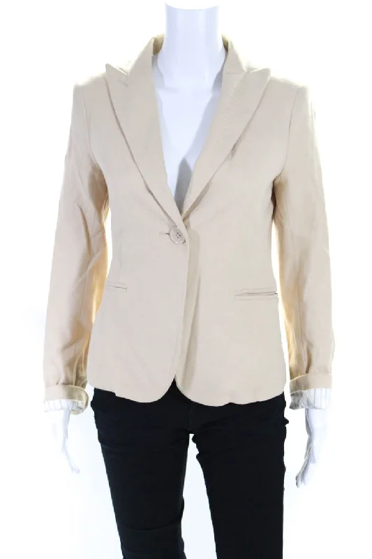 Must-Have Deals Inside!Marc Jacobs Women's Long Sleeves Lined One Button Blazer Beige Must-Have Deals Inside!Marc Jacobs Women's Long Sleeves Lined One Button Blazer Beige