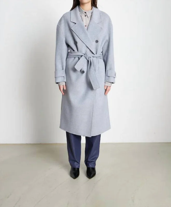Your Wallet Will Thank You!Marissa Checked Wool Mix Coat In Grey