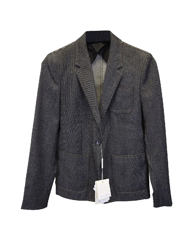Sale Alert – Get Ready to Shop!Max Mara Single-Breasted Blazer in Grey Wool