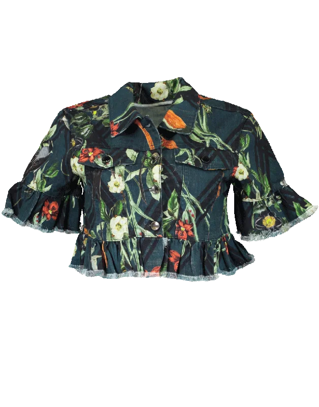 Huge Savings – Act Now!Moana Print Cropped Jacket