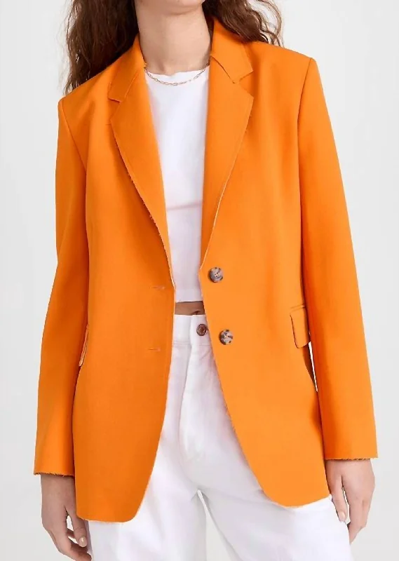 Today’s Deals, Tomorrow’s Regrets!Oversized Raw Edge Blazer In Nectar