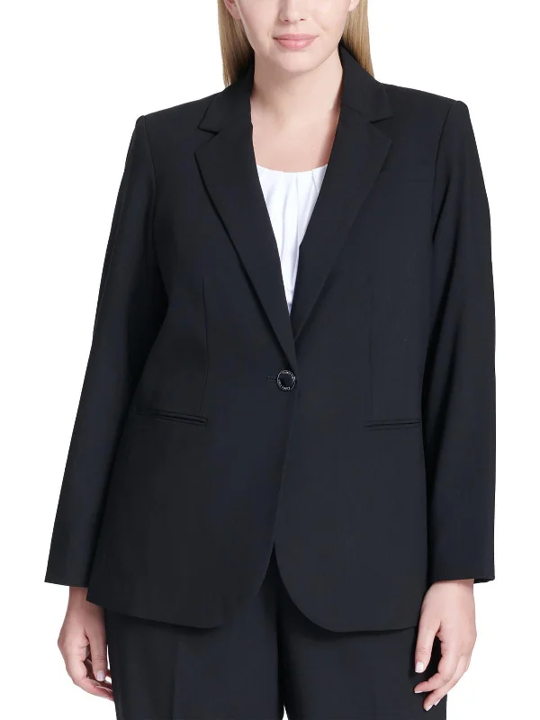 Hottest Discounts of the Year!Plus Womens Notch Collar Suit Separate One-Button Blazer