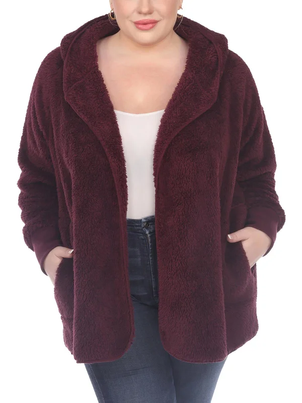 Steals and Deals Await!Plus Womens Plush Long Sleeves Fleece Jacket