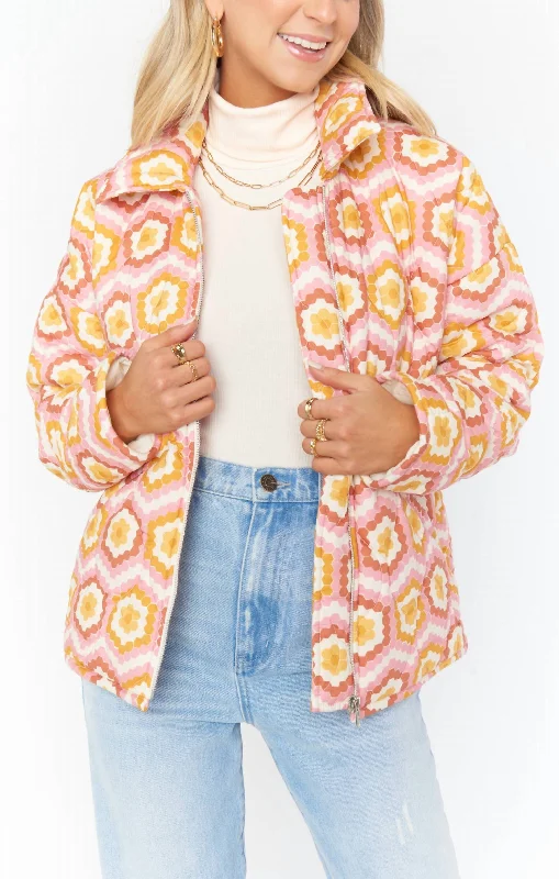 Don't Miss Out!Powder Puffed Jacket In Pink
