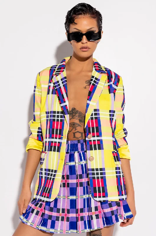 Save More When You Shop More!PRIVATE SCHOOL PLAID BLAZER
