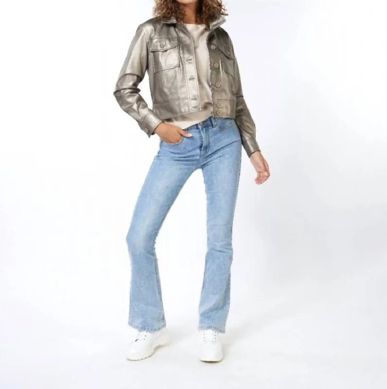 Your Favorite Items on Sale Now!Pu Jacket In Champagne