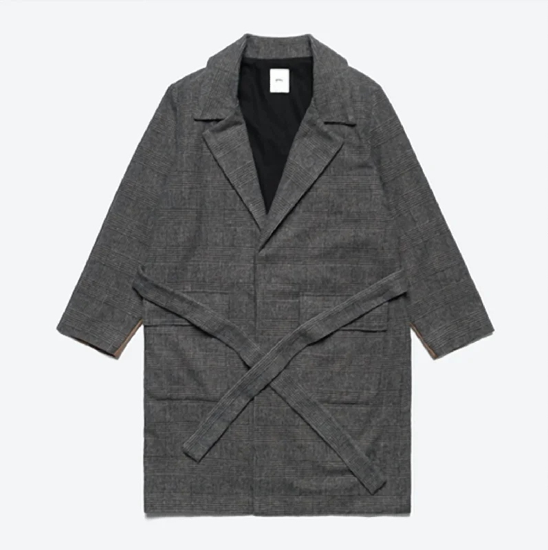 Limited Stock Available!Robe Coat In Glen Plaid