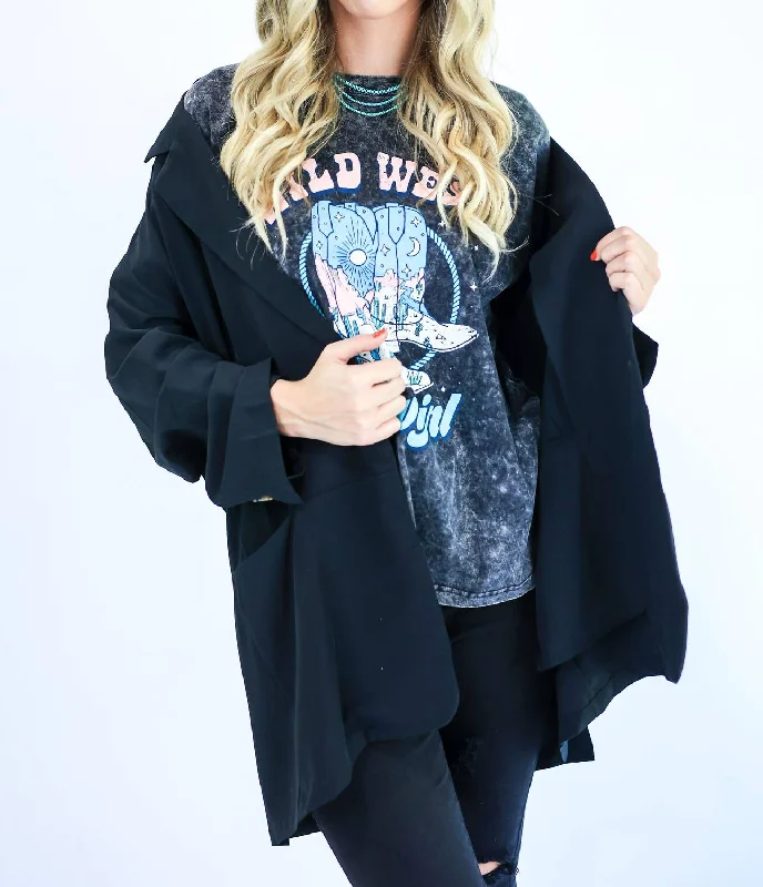 Exclusive Deals Just for You!Romantic Story Tunic Blazer In Black