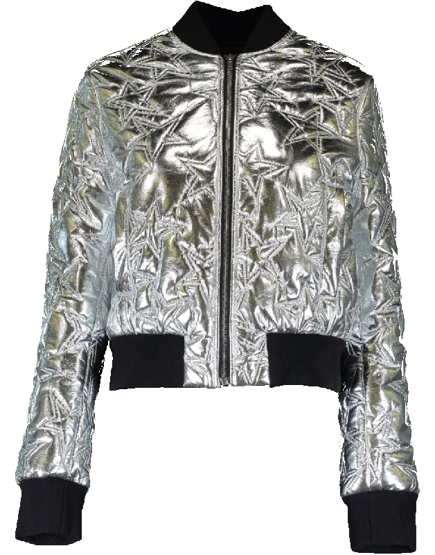 Incredible Savings Inside!Silver Star Bomber Jacket