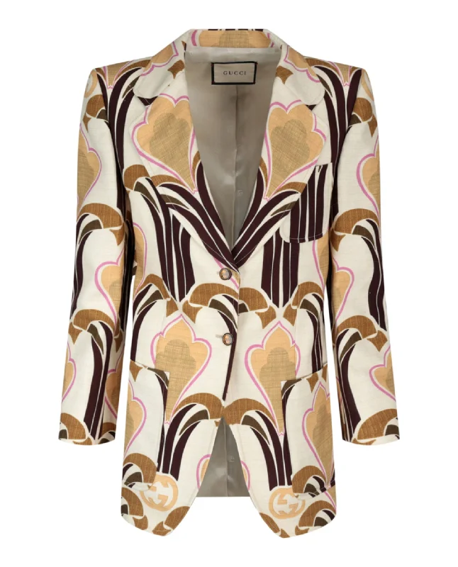 Find Your Perfect Deal Today!Single-Breasted Printed Blazer