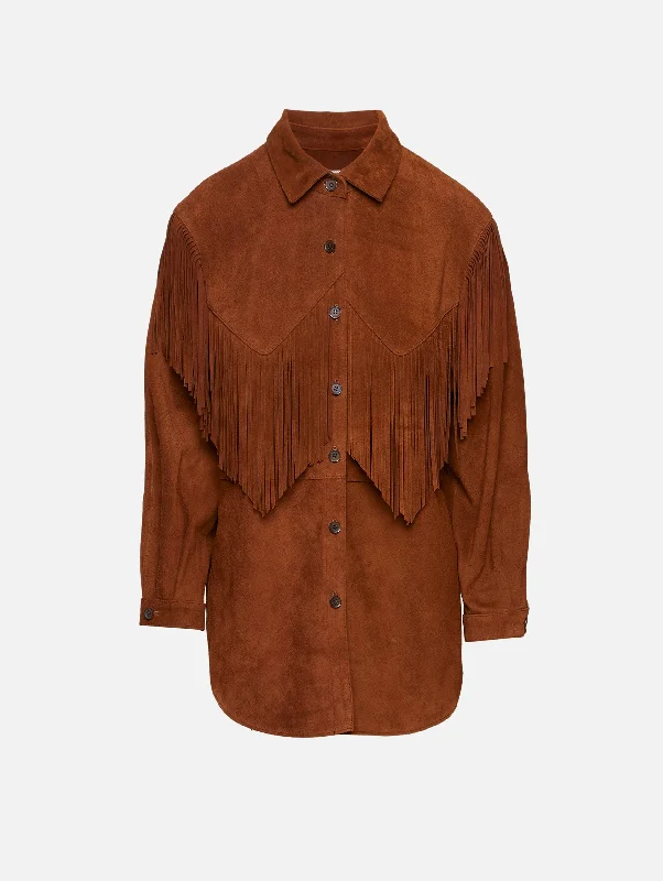 Grab Yours Before It’s Too Late!Suede Fringe Shirt Jacket