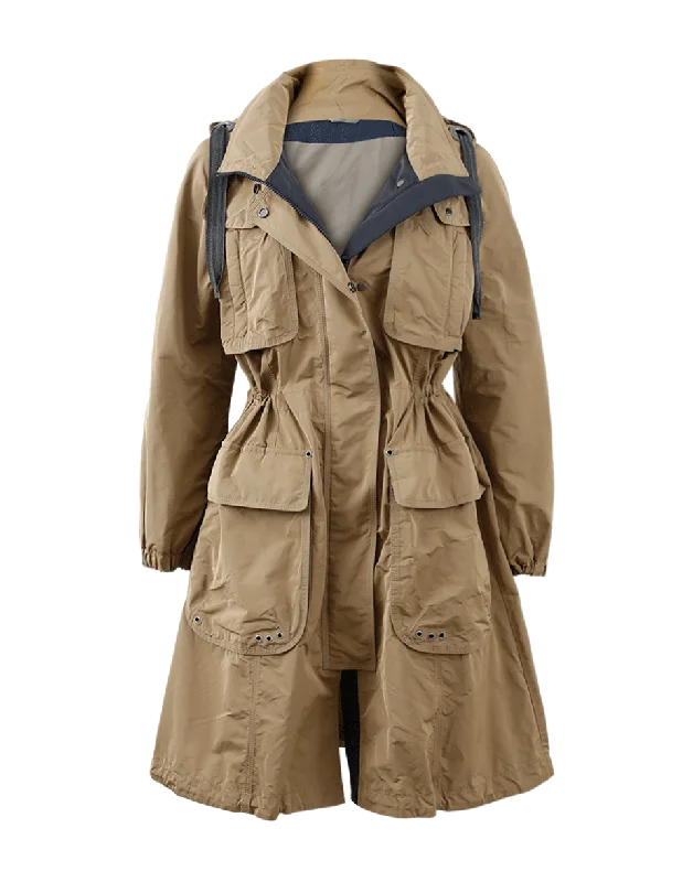 Best Deals Just for You!Tafetta Cargo Coat