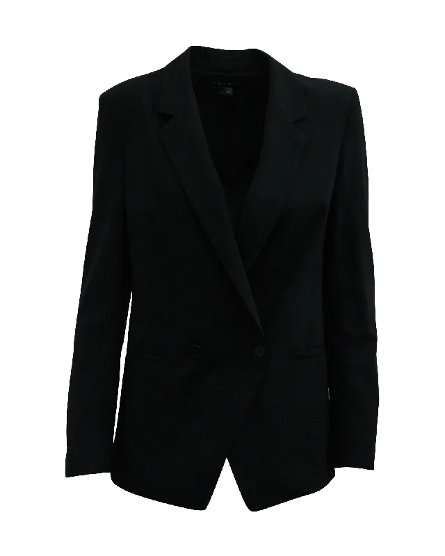 Today Only – Don’t Miss It!Theory Double-Breasted Blazer in Black Wool