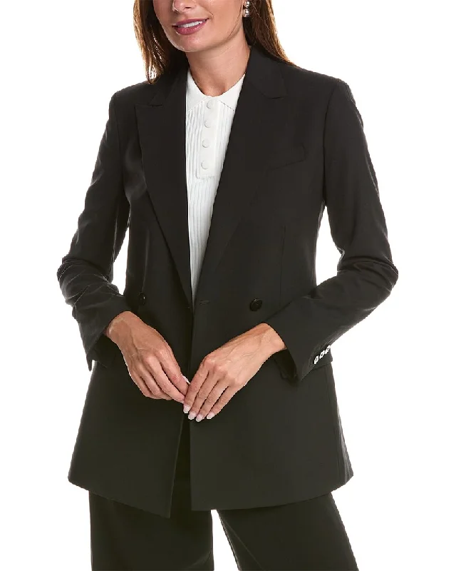 Huge Savings – Act Now!Theory Sevona Stretch Double-Breasted Wool-Blend Blazer