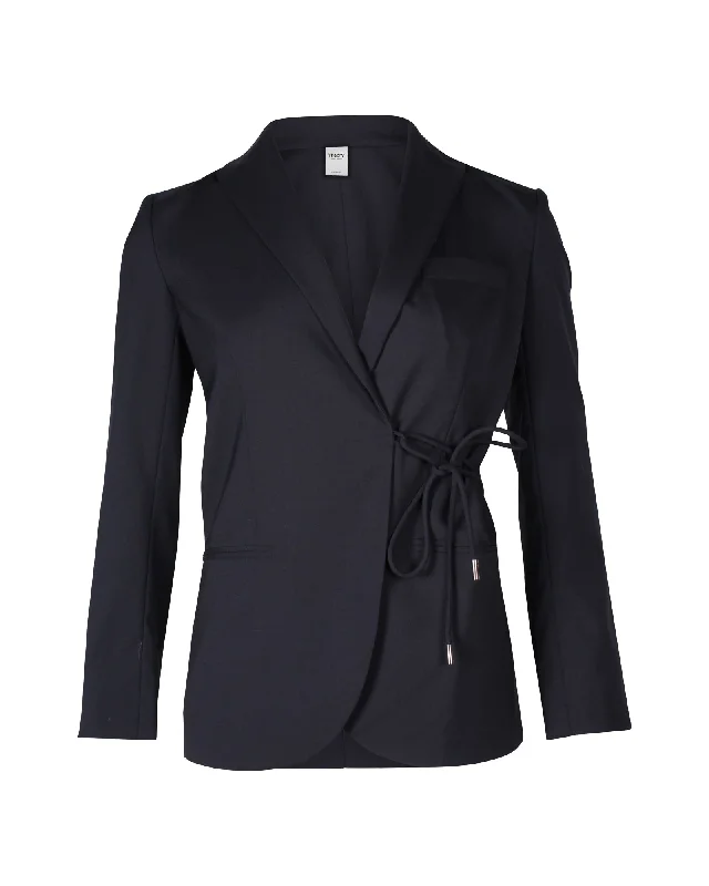 Your Shopping Wish, Our Discount Command!Theory Staple Tie Blazer in Navy Blue Good Wool