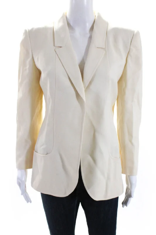 Your Exclusive Offer Awaits!Valentino Boutique Women's Long Sleeves Lined Open Front Blazer Beige Your Exclusive Offer Awaits!Valentino Boutique Women's Long Sleeves Lined Open Front Blazer Beige