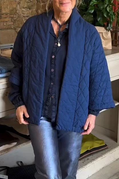 Get More, Spend Less – Shop Now!Women's bat sleeve rhombic jacket