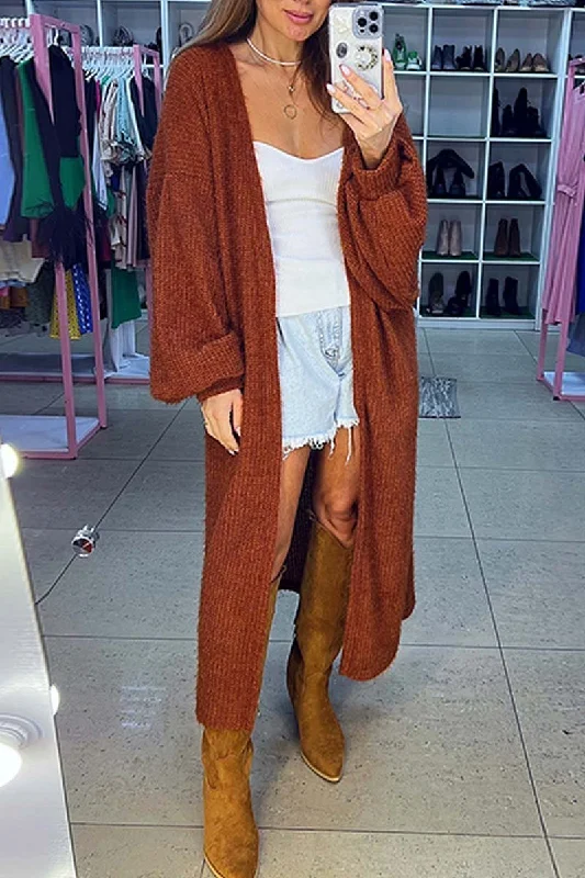 Savings You Can’t Ignore!Women's casual loose solid color cardigan