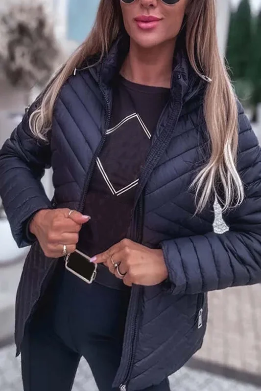 Best Offers of the Month!Women's Casual Solid Color Hooded Jacket