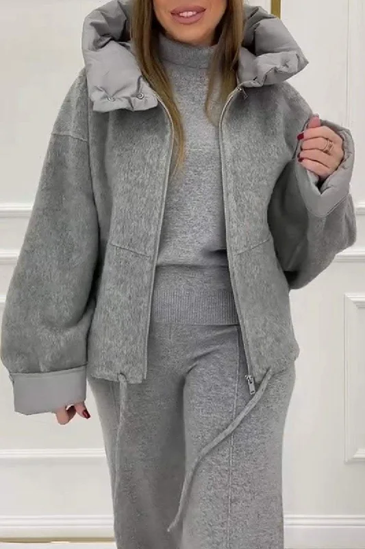 Special Discounts Inside!Women's Casual Solid Color Long Sleeve Jacket
