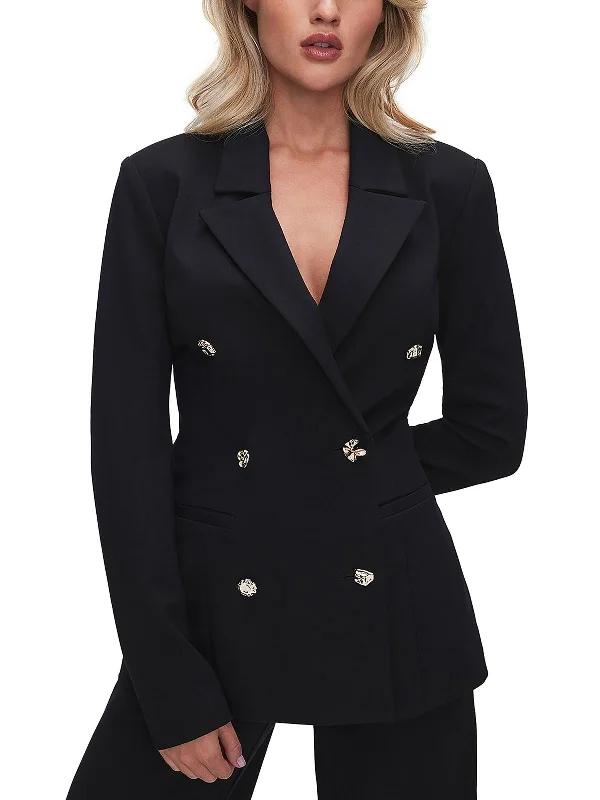 Don’t Wait – Shop Today!Womens Notch Collar Suit Separate Double-Breasted Blazer