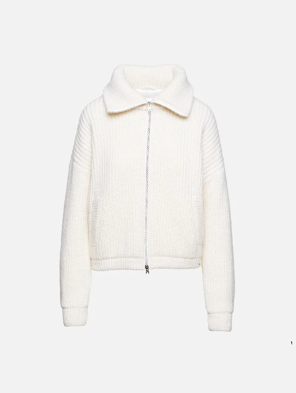 Best Deals Just for You!Wool Front Zip Cardigan