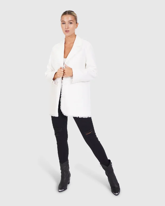 Upgrade for Less!Young Blood Frayed Edge Blazer