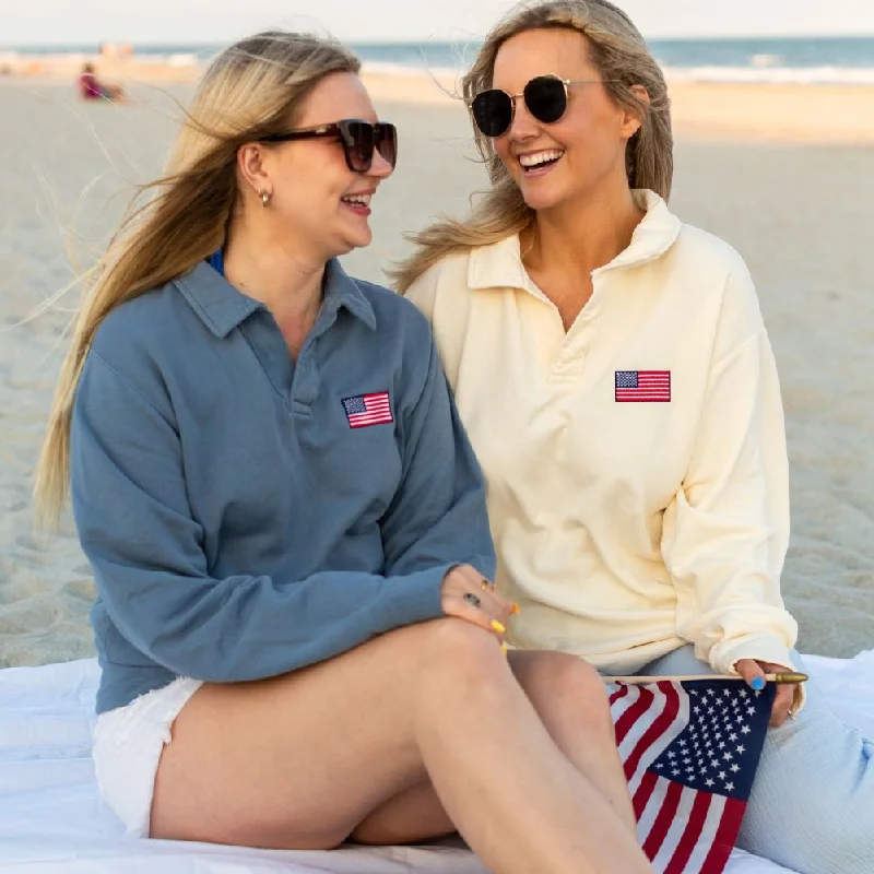 Shop Today, Save Tomorrow!American Flag Coastal Pullover