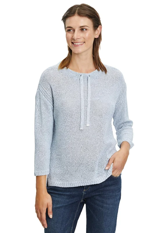 Exclusive Savings This Week!Betty Barclay High Collar Knit Jumper, Light Blue