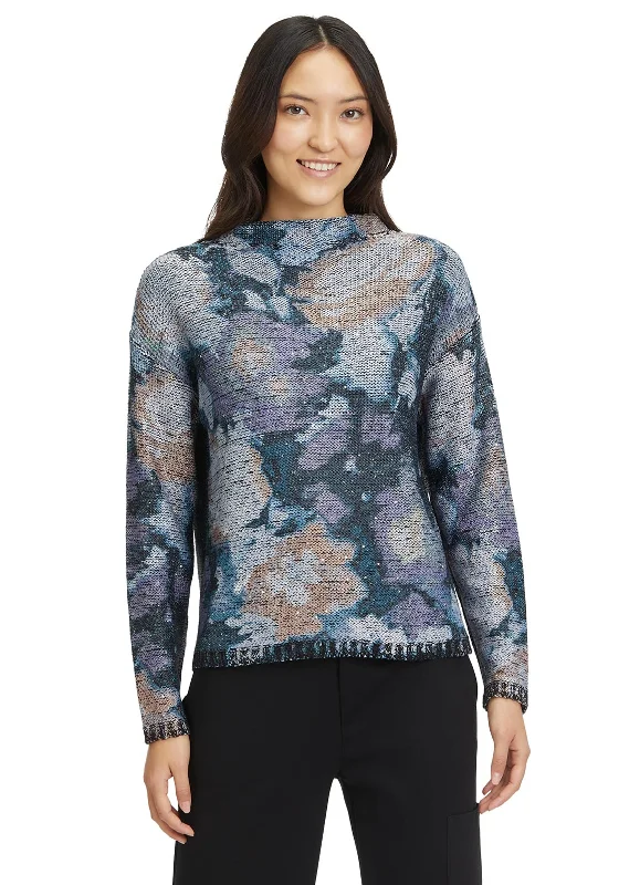 Best Deals Just for You!Betty Barclay Sequin Knit Jumper, Blue Multi