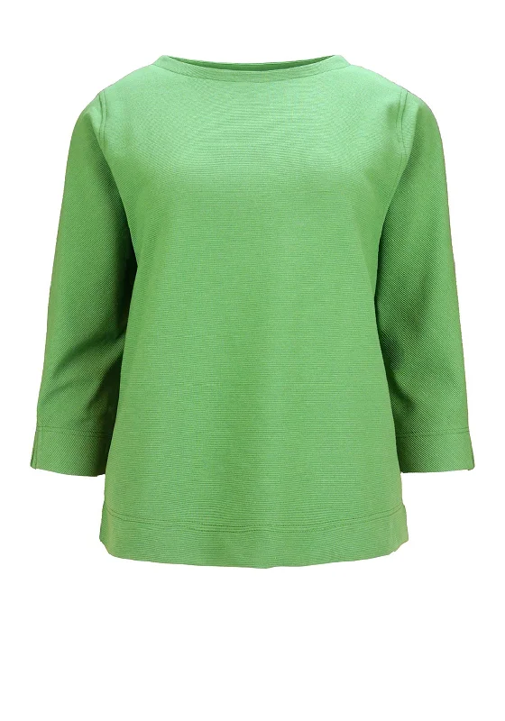 Time to Save Big!Bianca Deni Ribbed Sweatshirt, Green